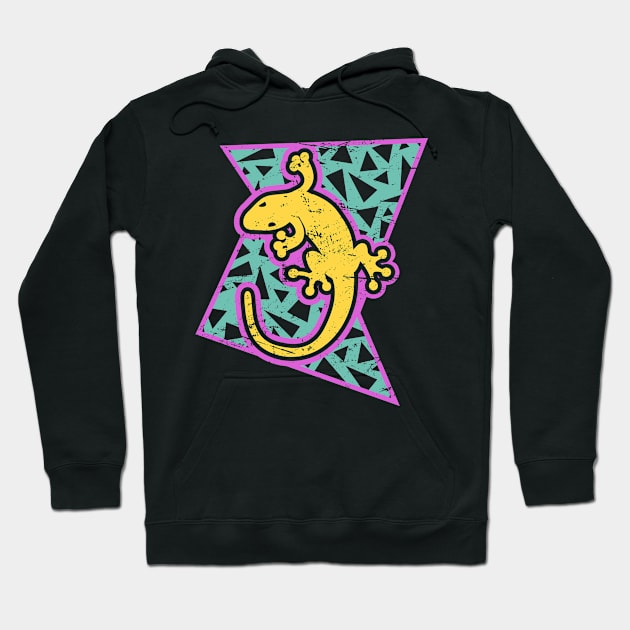 Rad 90s Gecko Lizard Hoodie by MeatMan